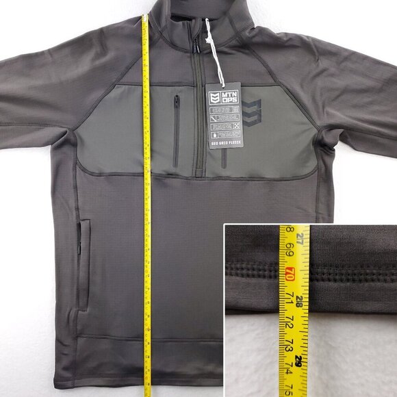 MTN OPS Geo Grid Fleece 1/4 Zip 205gsm Pullover Stretch Men's Large NWT - Picture 6 of 13